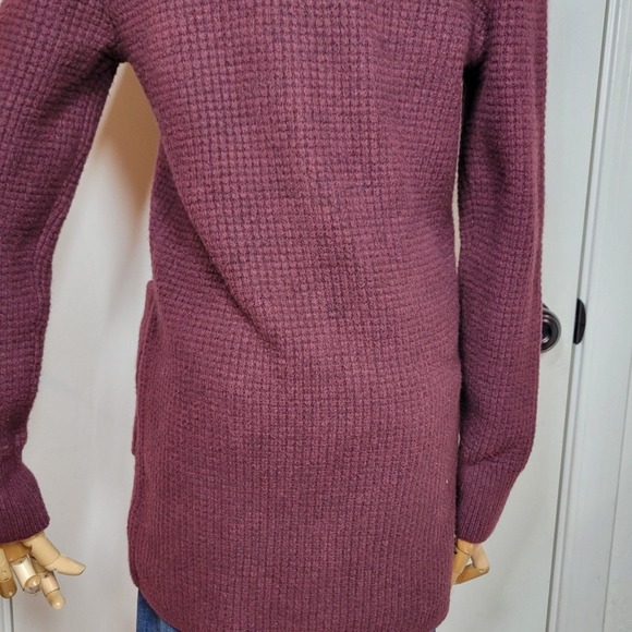 L.L. Bean Supersoft Waffle Coatigan Deep Wine Size XSP Fall Winter Coat Preppy - Picture 11 of 11